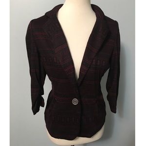 Women’s Burgundy and Black Blazer
